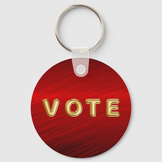 Porte-clés Crimson Red Metallic Graphic Vote (Recto)