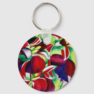 Porte-clés Crimson tropical Singapour Orchidées fleuris