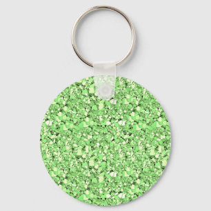 Porte-clés cristal druzy - vert peridot