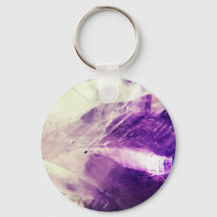 Porte-clés Cristal lumineux d'améthyste