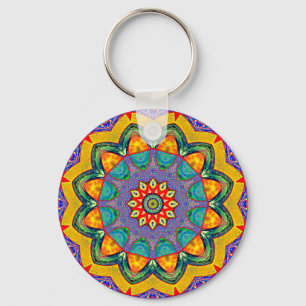 Porte-clés "Cristal Mandala Quilt"