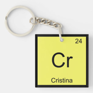 Porte-clés Cristina Nom Chimie Élément Tableau périodique