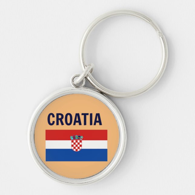Porte-clés Croatie - Drapeau de Croatie, (Devant)