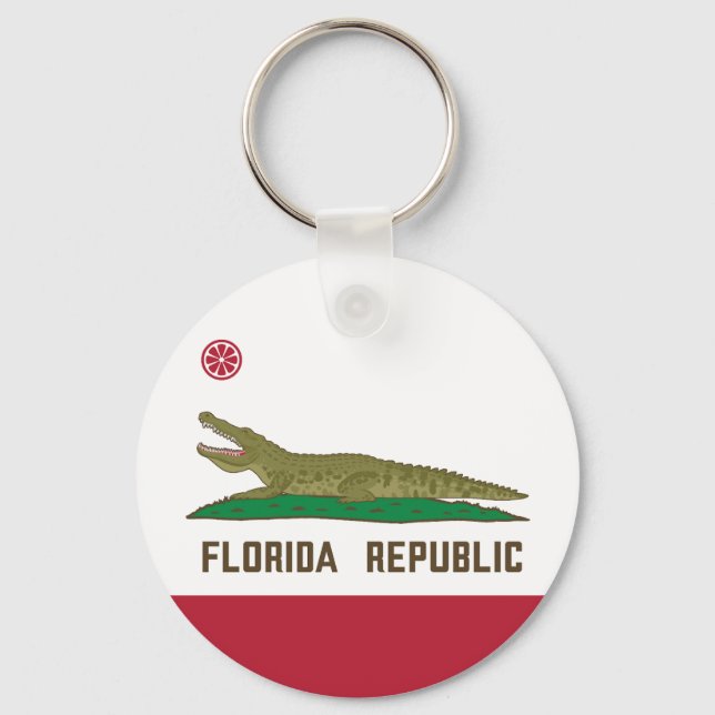 Porte-clés Crocodile du drapeau de la République de Floride (Recto)