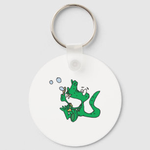 Porte-clés crocodile qui fait des bulles