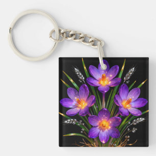Porte-clés Crocus Violet