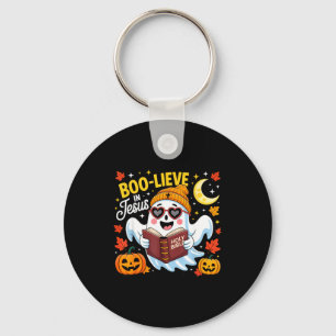 Porte-clés Croi-re en Jésus fantôme chrétien Halloween drôle