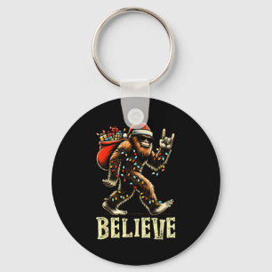 Porte-clés Croire Bigfoot Sasquatch Santa Renne Noël