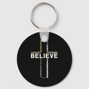 Porte-clés Croire Jésus Croix Foi Religieuse Chrétienne Homme
