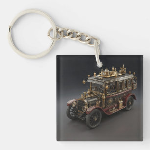 Porte-clés Croiseur de police rétro Steampunk