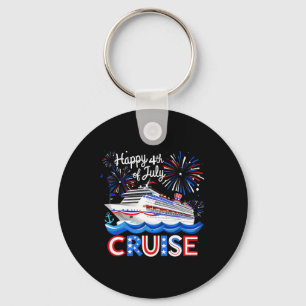 Porte-clés Croisière du 4 juillet Feu d'artifice Usa Cadeau p