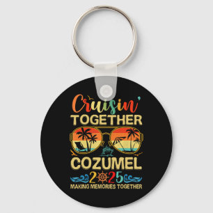 Porte-clés Croisière ensemble Cozumel 2025 Groupe de vacances