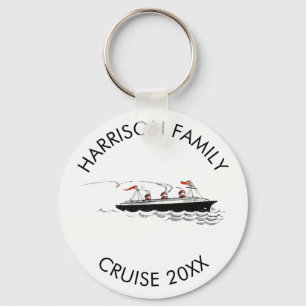 Porte-clés Croisière familiale personnalisée   Livraison Vint