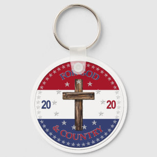 Porte-clés Croix 2020 pour Dieu et la patrie