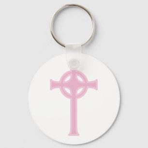 Porte-clés Croix celtique rose