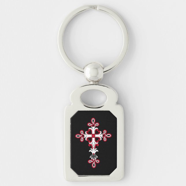 Porte-clés Croix chrétienne (Devant)