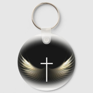 Porte-clés Croix chrétienne et Saint-Esprit inspirés