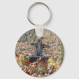 Porte-clés Croix dans les bois