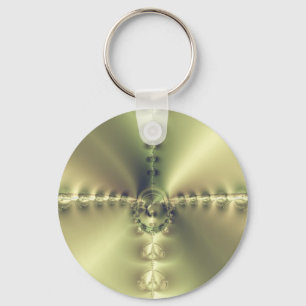 Porte-clés Croix dorée