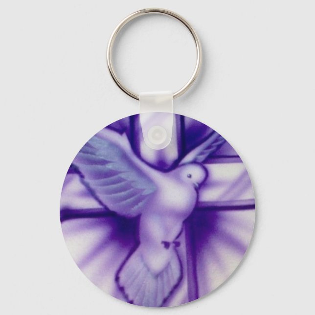 Porte-clés Croix et colombe (Recto)