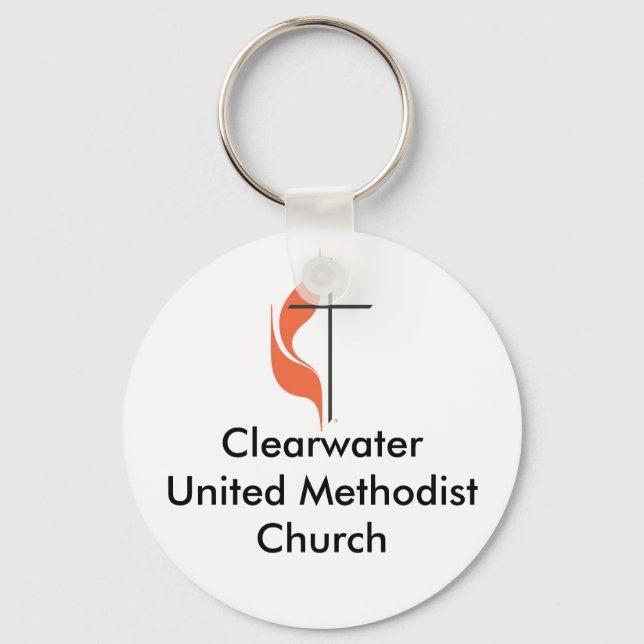 Porte-clés Croix et flamme, ClearwaterUnited MethodistChurch (Recto)