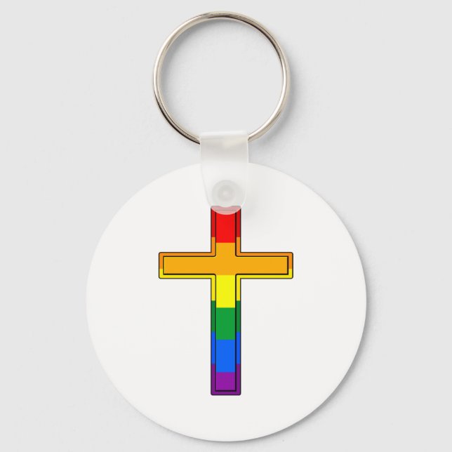 Porte-clés Croix gay (Recto)