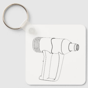 Porte-clés Croquis de pistolet à chaleur industriel électriqu