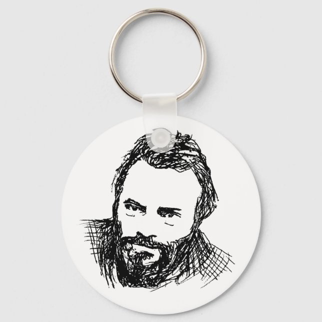 Porte-clés Croquis d'encre brute de Hitch (Recto)