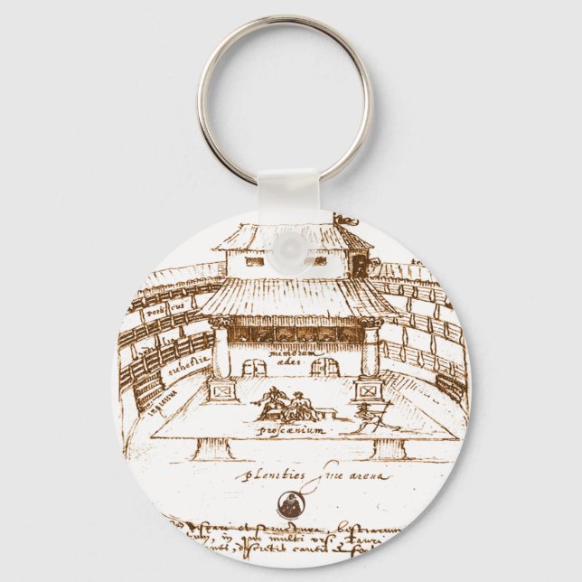 Porte-clés Croquis du Swan Theater de DeWitt (Recto)