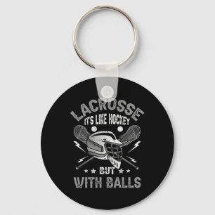 Porte-clés Crosse Comme Hockey Mais Avec Ball Player Team Tri