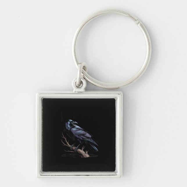 Porte-clés Crow, F-Caw-F Funny Bird Funny Quote (Devant)