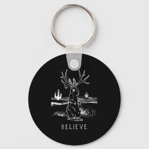 Porte-clés Croyez Jackalope Cryptid Lapin Lapin Vêtements