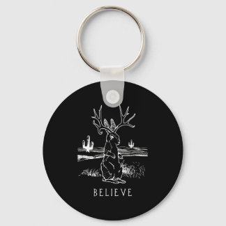 Porte-clés Croyez Jackalope Cryptid Lapin Lapin Vêtements