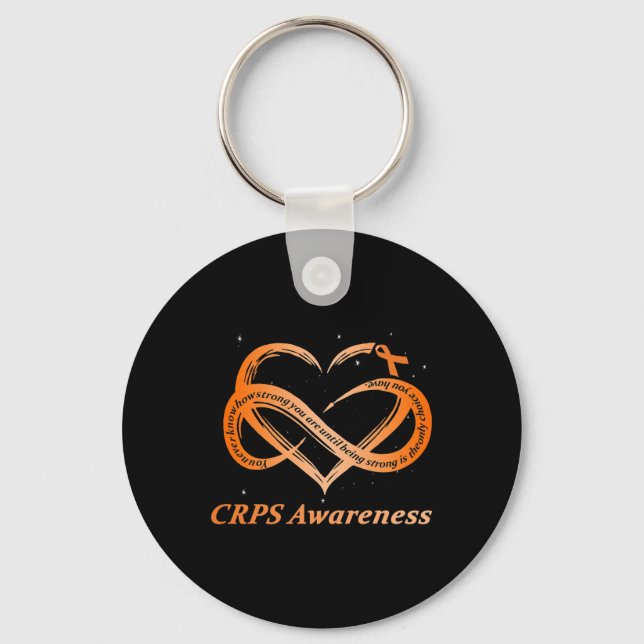 Porte-clés Crps Sensibilisation Douleur Chronique Orange Ribb (Recto)