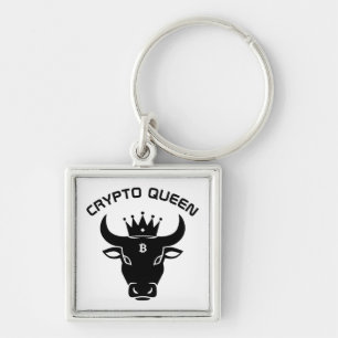 Porte-clés Crypto Queen Personnalisé Blanc