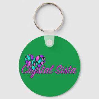 Porte-clés Crystal Sista Porte - clé rond vert