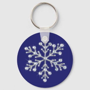 Porte-clés Crystal Snowflake Keychain