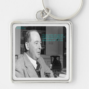 Porte-clés CS Lewis & "D'autres mondes" Citation