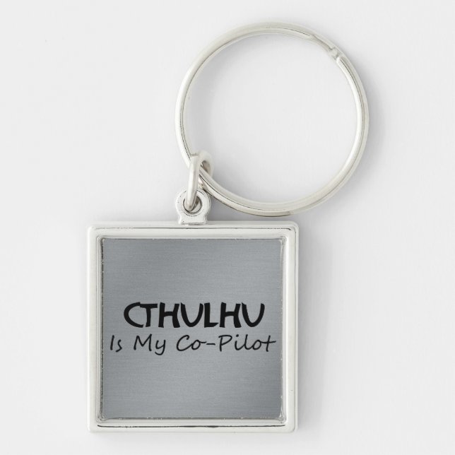 Porte-clés Cthulhu est mon co-pilote (Devant)