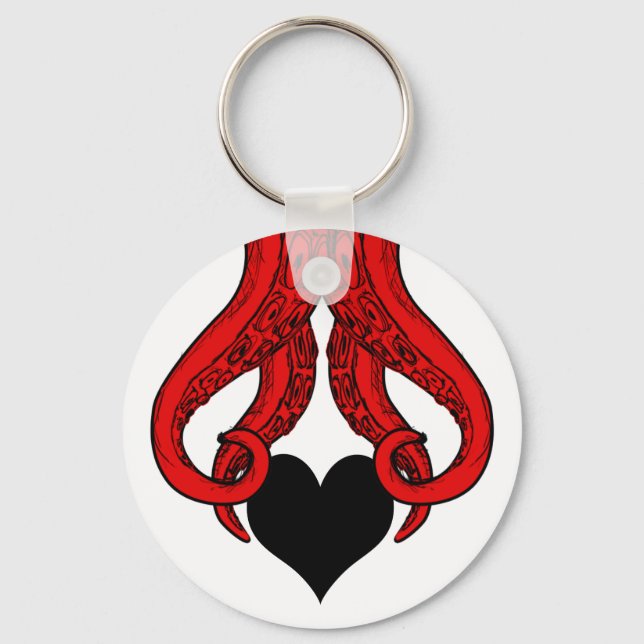 Porte-clés Cthulhu Stole Mon Coeur Noir Chaîne-Clavier (Recto)