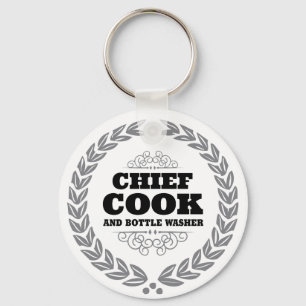 PORTE-CLÉS CUISINE EN CHEF ET LAVE-BOUTEILLE