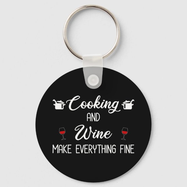 Porte-clés Cuisine Et Vin Font Tout Bien (Recto)