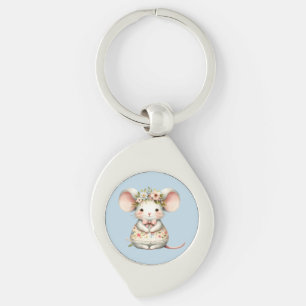 Porte-clés Cuisine Florale Souris Couronne Fleur