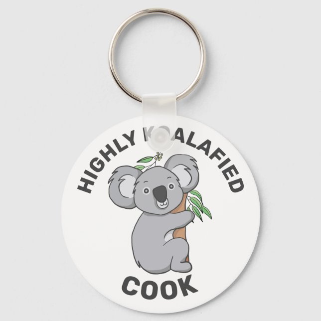 Porte-clés Cuisinier qualifié Koala hautement qualifié (Recto)