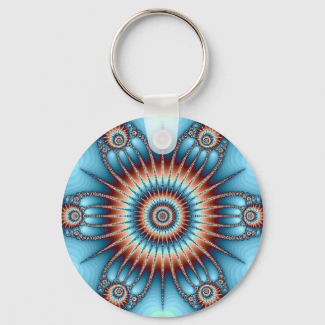 Porte-clés Cuivre indien et Porte - clé turquoise (Recto)