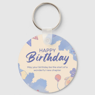 Porte-clés culture antique heureux anniversaire