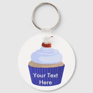 Porte-clés Cupcake-Blue sur bleu