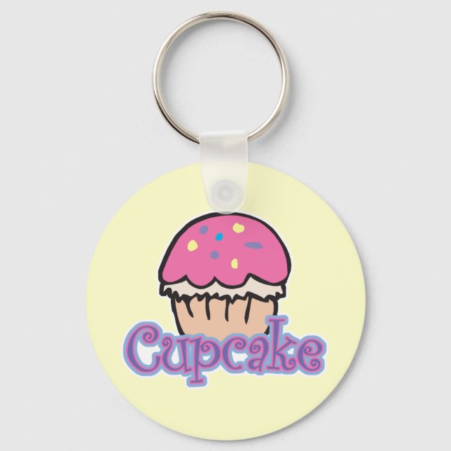 Porte-clés Cupcake rose (Recto)