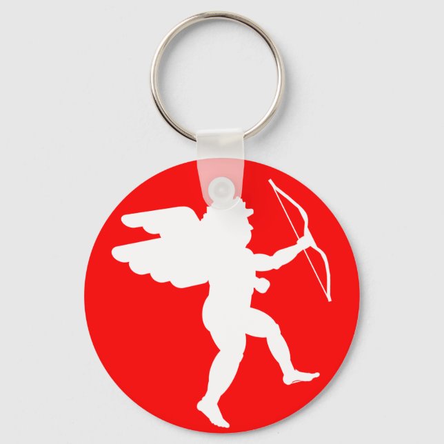 Porte-clés Cupid avec cou (blanc) - Porte - clé (Recto)
