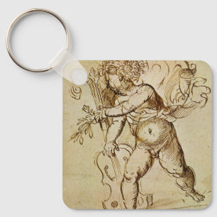 Porte-clés Cupid avec un violon par Domenico Campagnola